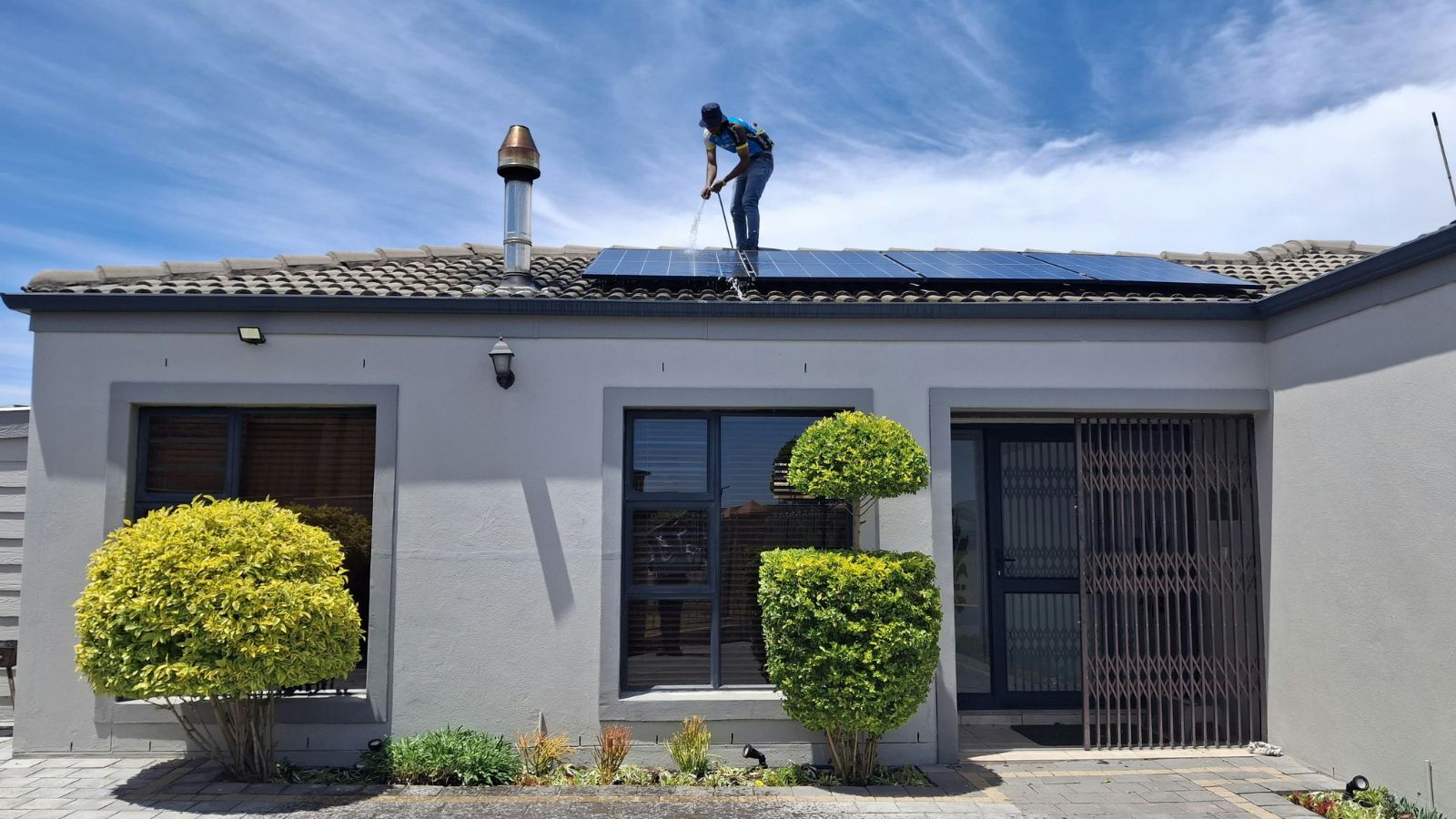 Golden Star roof cleaning team at work Melbourne
