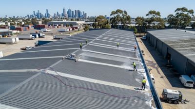 Commercial roof cleaning Melbourne warehouse