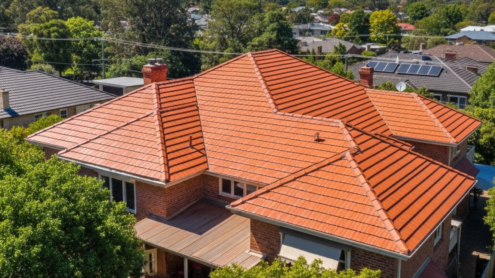 Tile roof cleaning Melbourne terracotta concrete