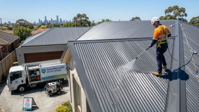 Metal Colorbond roof cleaning Melbourne