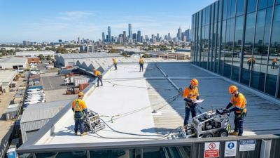 Office building commercial roof cleaning Melbourne