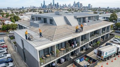 Strata complex apartment roof cleaning Melbourne