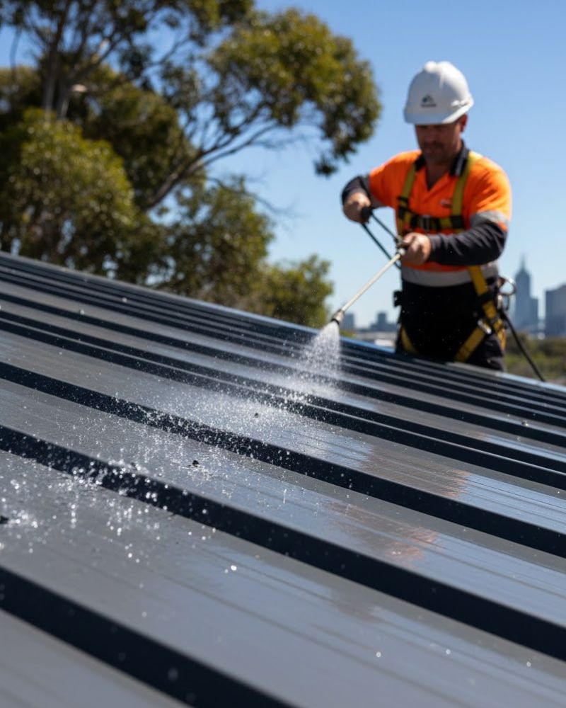 Metal Colorbond roof cleaning Melbourne professional