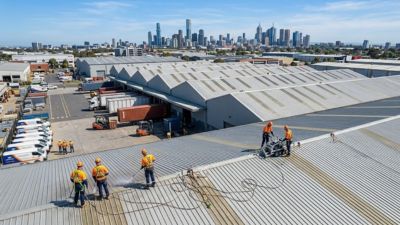 Warehouse industrial roof cleaning Melbourne